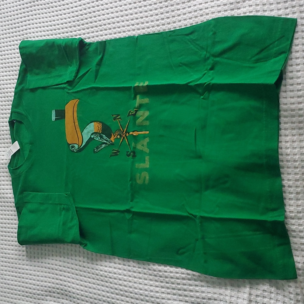 Irish tee shirt, with Guinness toucan & Sláinte (translated Cheers)size M, Green